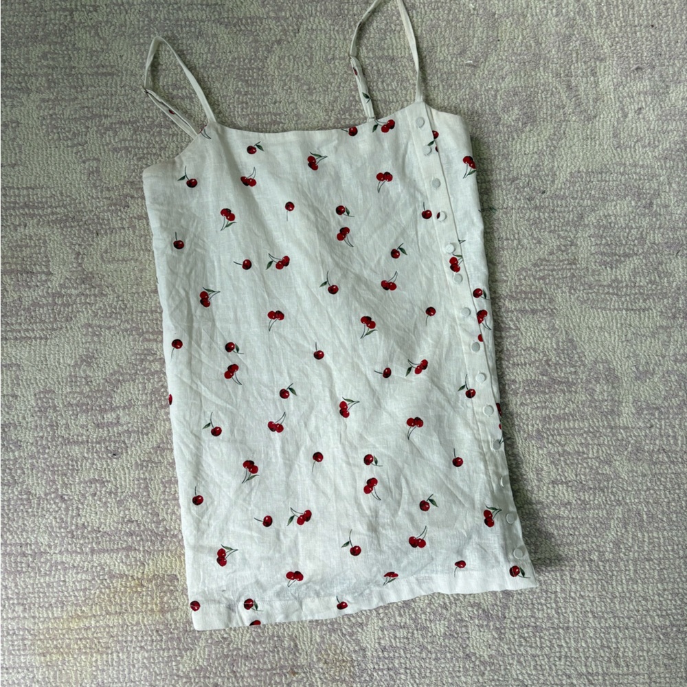 Abercrombie Cherry Linen Romper